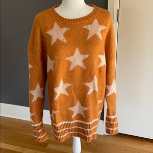 Star sweater with stripe detail